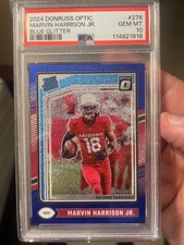 2024 Donruss Optic Marvin Harrison Jr Blue Glitter SSP RC ! PSA 10 🔥🔥🔥🔥🔥