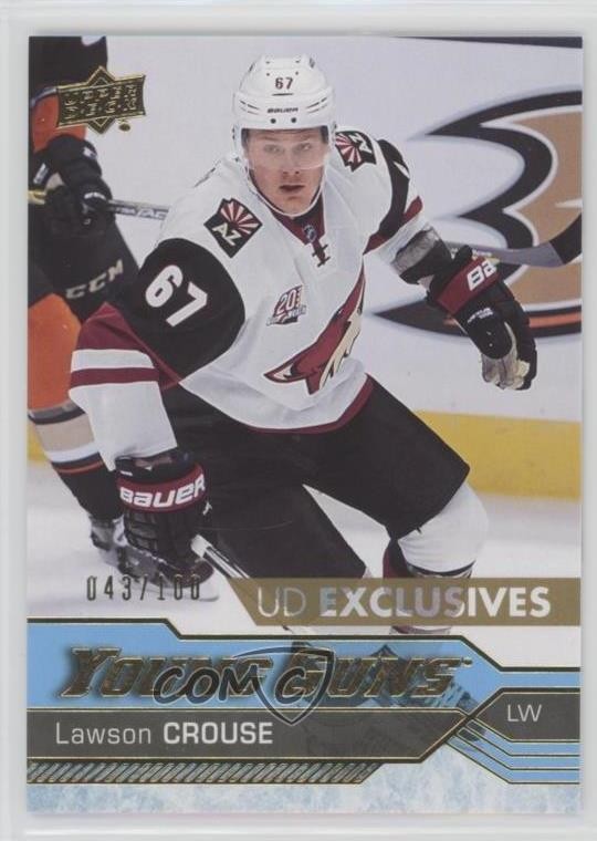 2016-17 Upper Deck Young Guns Exclusives 43/100 Lawson Crouse #202 Rookie RC 8z2