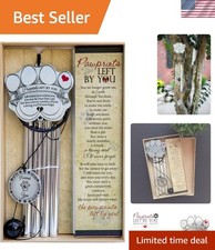 Elegant 18" Metal Pawprint Wind Chime - Heartfelt Memorial Gift for Pet Owners