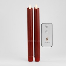 Set of 2 Luminara Flameless Burgundy LED Tape...
