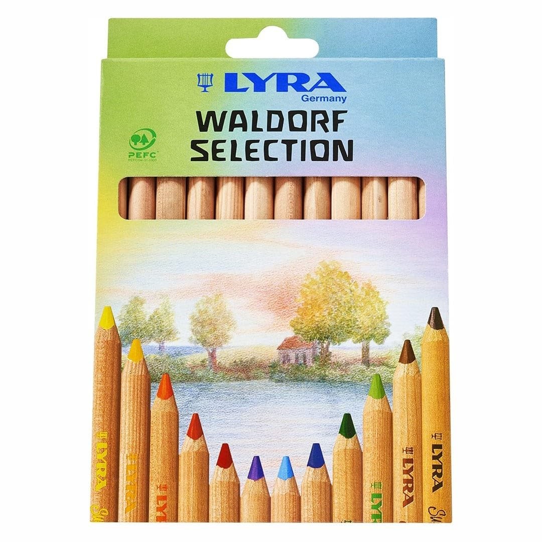 Crayons de couleur Super Ferby Nature étui 12 couleurs triangulaires pour coloriage enfant