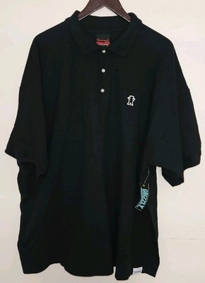 Diamond Supply Co Grizzly Grip Bear Black Polo Shirt Men's Size 3XL NEW 