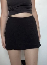 Abercrombie & Fitch Women's Black XS Satin Chiffon Skort