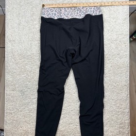 Victoria's Secret PINK Leopard Print Leggings Black Pink Gray XXL