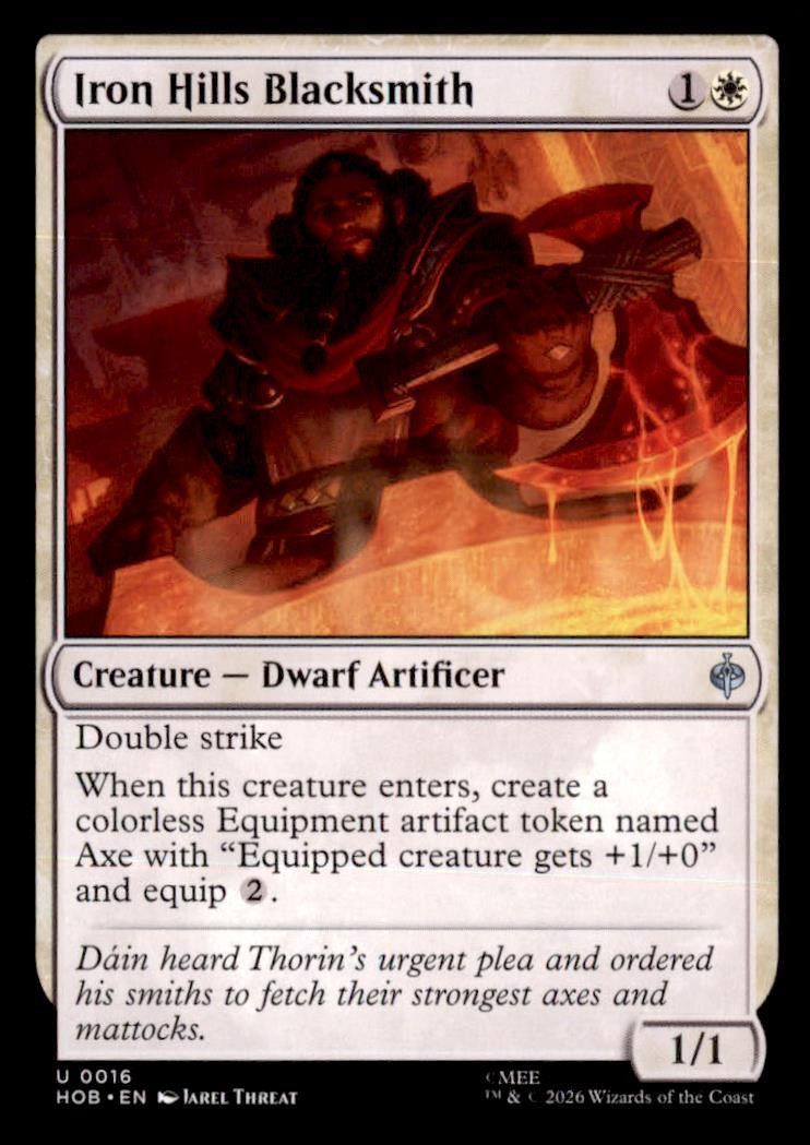 Iron Hills Blacksmith 16 Uncommon The Hobbit Magic: The Gathering Lightly Played