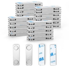 Cainda 24-Pairs Magnetic Picture Hanging Strips, 24-Pairs, Silvery