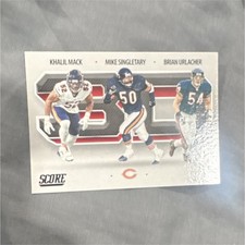 Panini 2021 Score Khalil Mack Singletary Urlacher #3D1 Bears 3D Insert Football