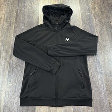 Mentality Men s Lightweight High Neck Gym Hoodie Full Zip Sweatshirt Sz M Black