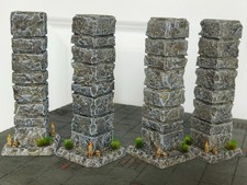 4x Handcrafted Columns Pillars 1490 Doom Call of Cthulhu Trench Crusade 40K DnD