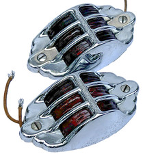 Electroline N5 Birdcage Marker Light Pair Rat Hot Rod 1930s 40s Bobber Chopper B