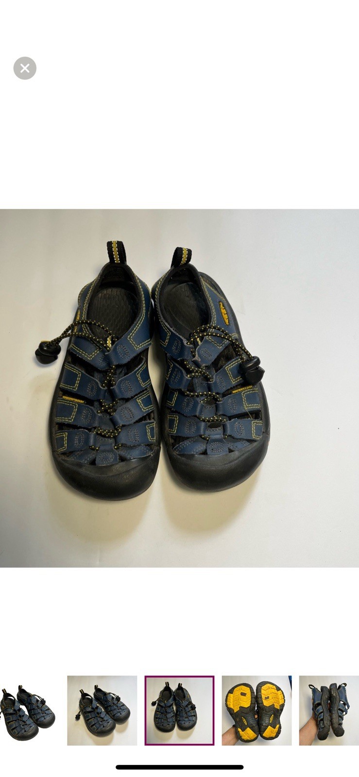 Scarpe impermeabili Keen Newport H2 blu da ragazzo US 12 sandali sportivi scarpe bambini