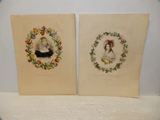 2 ANTIQUE HAND COLORED LITHOGRAPHS CHAS. TILT CA 1831   ACHILLA DEVERIA