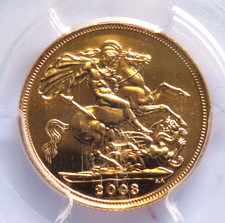 Great Britain. 2003 Gold Sovereign.. Queen Elizabeth 11.  BU - PCGS MS68