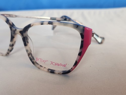 Nuevo marco de gafas para mujer Betsey Johnson edición limitada plástico tortuga 53-16 - Imagen 7 de 17