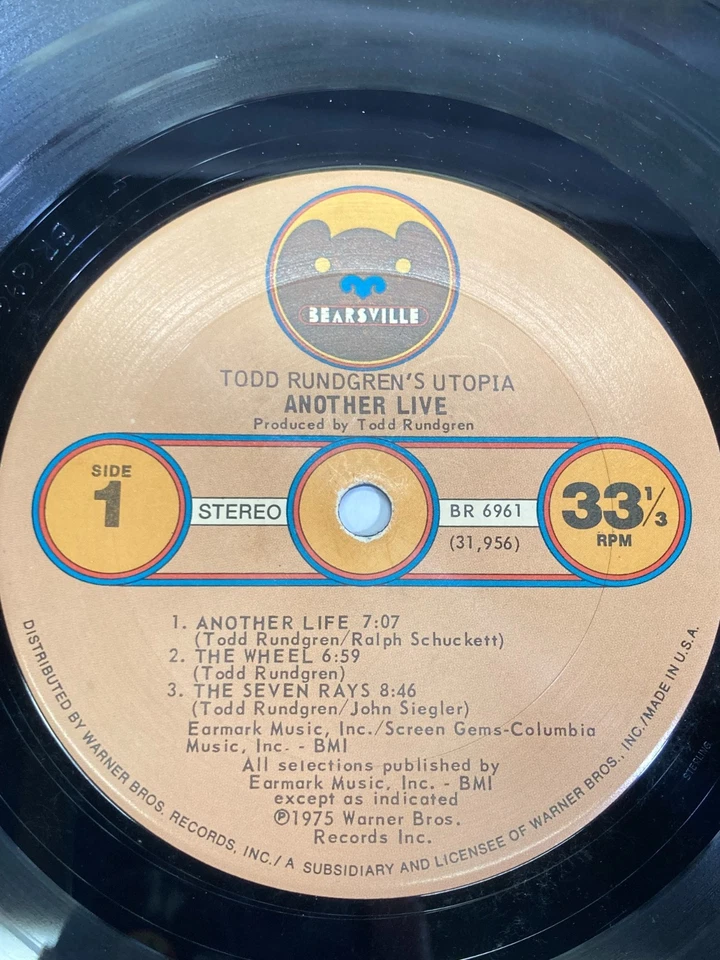 Todd Rundgren's Utopia Another Live Vinyl LP 1975 Bearsville Record BR-6961 - Image 2 of 4