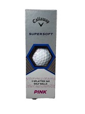 Callaway Supersoft SPLATTER 360 PINK Golf Balls - New Sleeve - 3 Balls