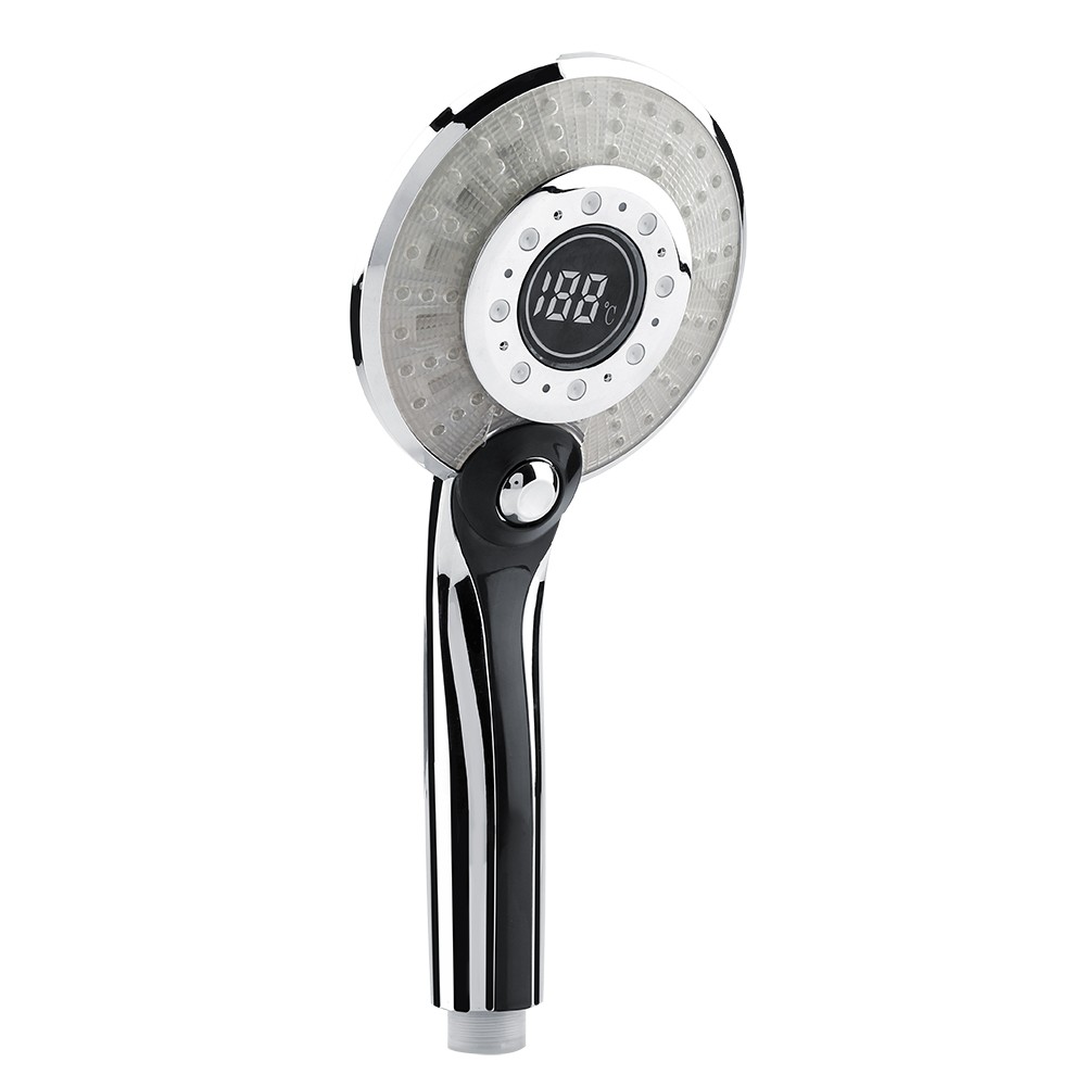 ›3 Spraying Mode Digital Display Handheld Shower Head With 3-color Temperature