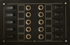 Marine 10way Switch circuit breaker control panel  12volt dc  Boat campervan