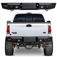 Vijay For 1999-2016 Ford F250 F350 F450 Steel Rear Bumper With Light And D-rings