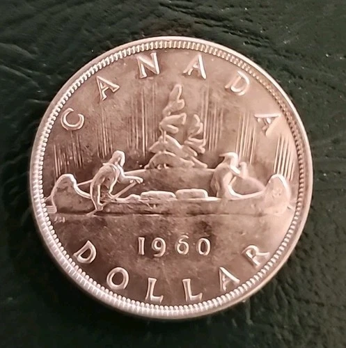 THE OLD CANADA 🇨🇦 SILVER ONE DOLLAR 1960 - ELIZABETH II.