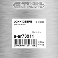 A-AR73911 SIDE SCREEN fits JOHN DEERE (New Aftermarket Open Box)