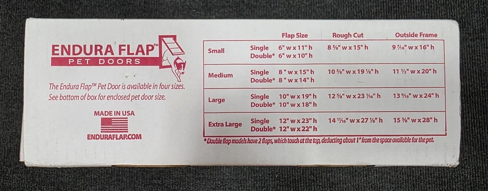 Puerta para mascotas Endura Flap grande blanca con montaje en puerta, nueva en caja Foto 3 de 4