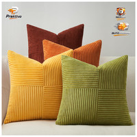 Kissenbezug 50X50 4Er Set Gelb Orange Cord Aesthetic WindmüHlenform Dekokissen
