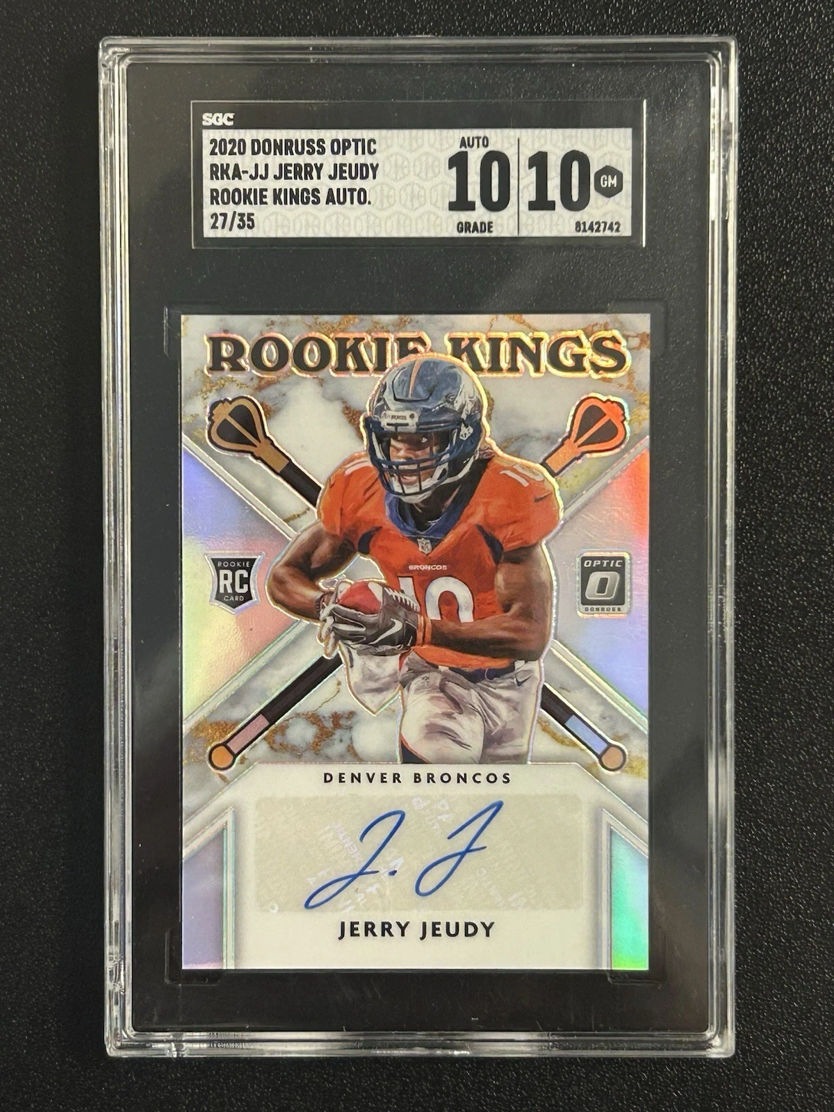 Jerry Jeudy Panini Donruss Optic Rookie Kings Autographs #JJ Base