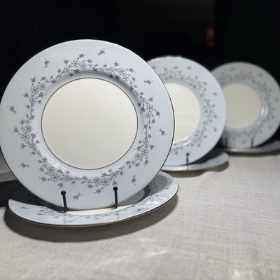 Minton Grey Mist S595 Bone China Dinner Plates Set of 6 England 10.75  Stunning