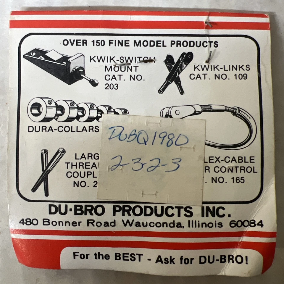 Du-Bro Cat. No. 237 | Nylon "T-Style" Control Horns - Image 2 of 2