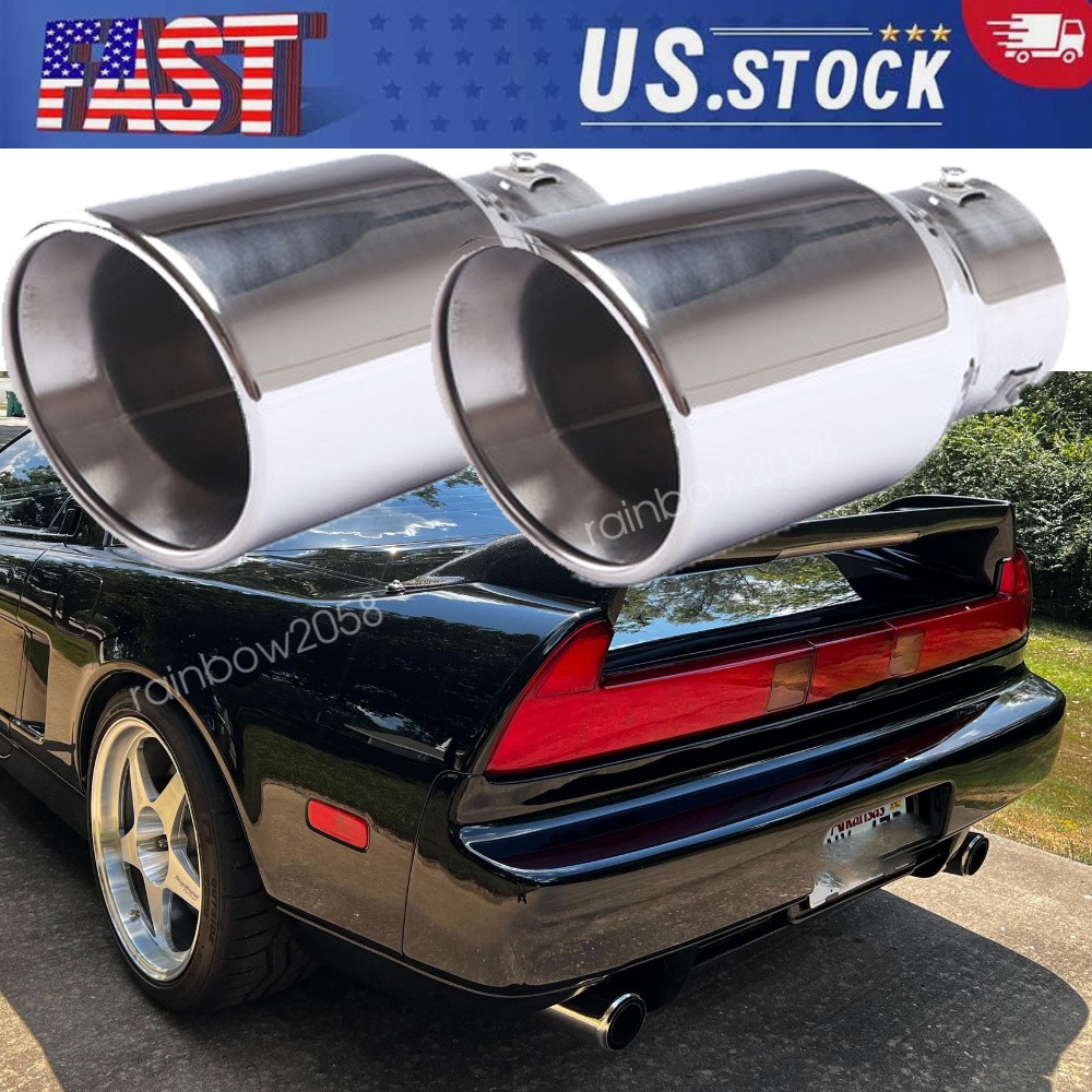38-76mm Straight Exhaust Pipes Car Rear Throat Muffler For  Acura NSX