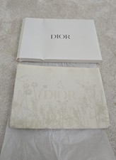 Dior White Floral Spring Trousse/Pouch Limited Edition Makeup Bag