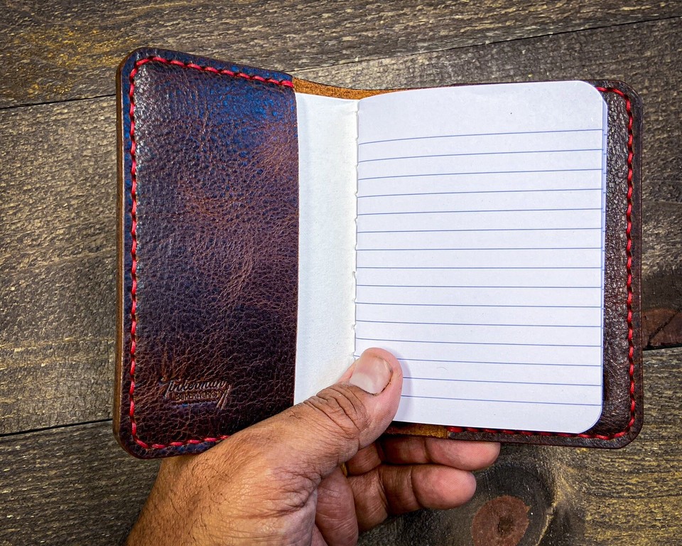 Pocket Notebook Leather Refillable Mini Composition Book Cover Notepad ...