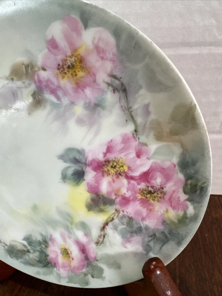 RARO Antiguo IT UNO "Favorito" Baviera 4.5 En Plato Flores No. 171 principios de 1900 Foto 2 de 4