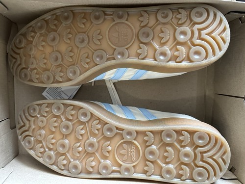 New Adidas Gazelle Indoor Off White Clear Sky Blue Men’s Size 12 - 第 5/6 張圖片