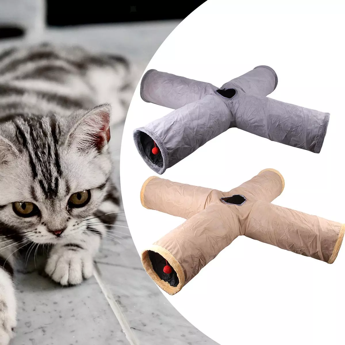 Cat Tunnels for Indoor Home Pet Cat Tunnel Tube Cat Toys 4 eBay