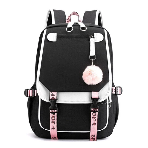Anime Stitch Estudiantes Usb Mochila Niños Niñas Mochila de Viaje Bolso Escolar - Imagen 16 de 29