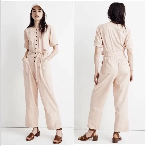 Madewell topstitched coverall jumpsuit hotsell