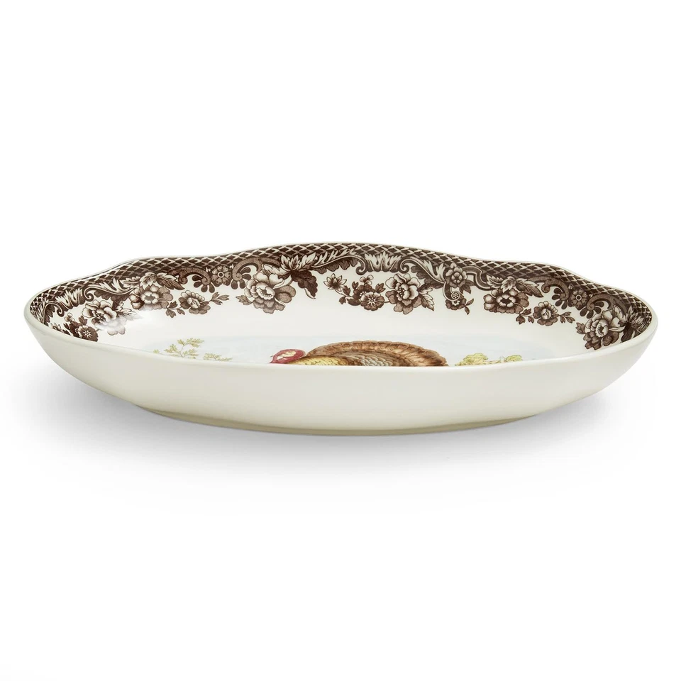 Spode Woodland Turkey Pickle Dish | Perfect for Thanksgiving Table - Image 3 of 4