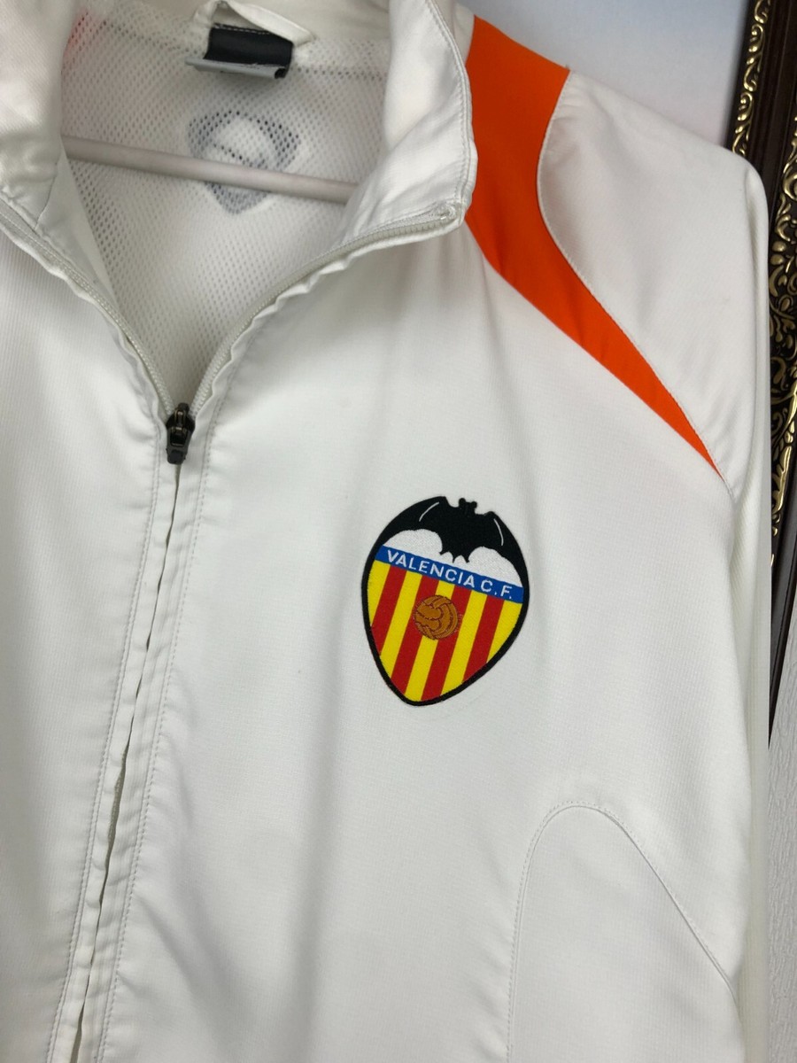 Vintage Nike Valencia Football Jacket Soccer Track Top White Mens