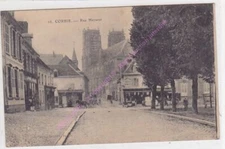 CPA 80800 CORBIE Rue Hersent Church Businesses