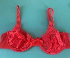Seven Til Midnight Red Lace Push Up Bra - Large
