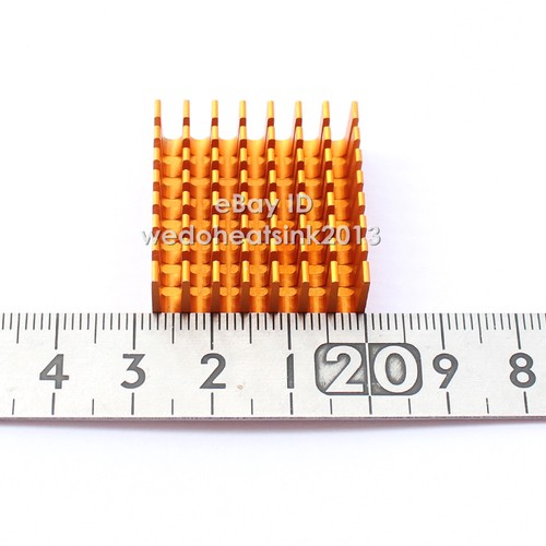 5pcs Aluminium Heatsink 28*28*11mm Gold Anodized High Quality Heat Sinks Cooler - Afbeelding 2 van 6