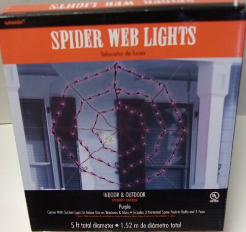 Spider Web Lights. Indoor & Outdoor. Purple. 5 ft diameter.. #110. - Picture 1 of 2