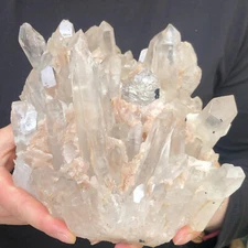 5.05LB  Natural white crystal cluster point mineral specimen Chakras Healing