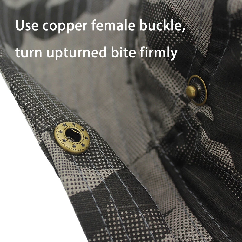 Sombrero Boonie Camuflaje Militar Exterior Verano Sol Sombrero Pesca Caza Senderismo Gorra Foto 4 de 4