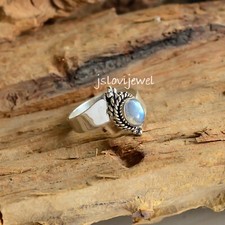 Labradorite Gemstone 925 Sterling Silver Ring Jewelry Gift For Girlfriend