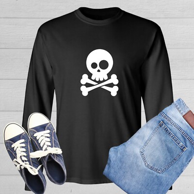 Goofy Skull Novelty Sarcastic Humor Men's Long Sleeve Shirt