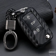 Silk carbon cover key cover case for VW Polo Golf 5 6 Passat + carabiner