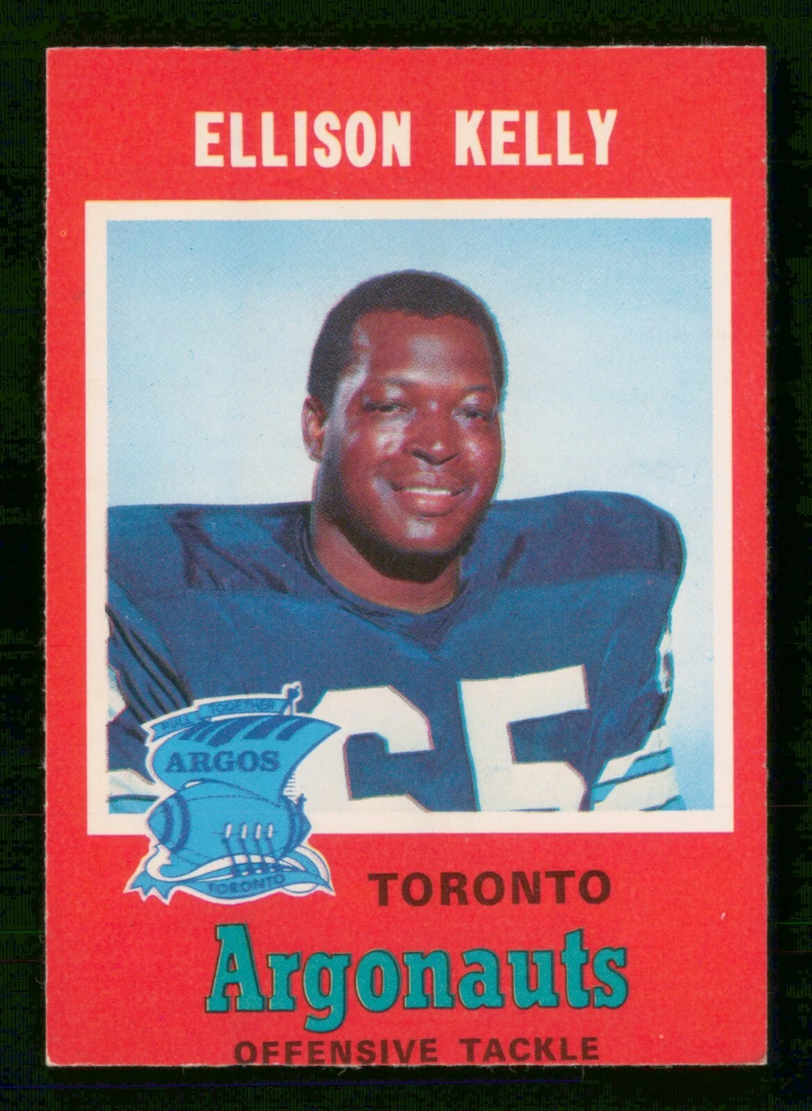 ELLISON KELLY 1971 O-PEE-CHEE CFL NO 8 EX+  30450
